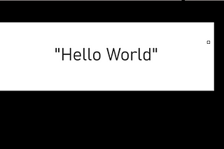 “Hello World!” (from HTML to SQL)