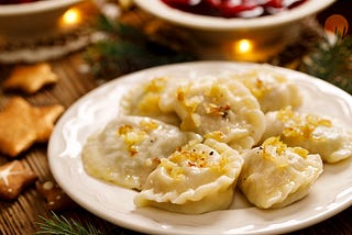 Pierogi and borscht