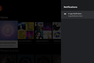 Android TV: application notifications on  O+