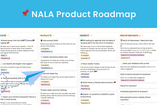 Introducing the NALA Product Roadmap 🚀