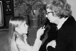 Lee Parker and her grandmother, Mary Calvo — Baltimore, 1976