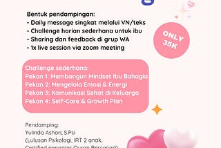 Investasi Diri di Kelas ‘30 Hari Jadi Ibu Bahagia’