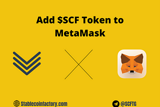 How to Add SCF Tokens to MetaMask