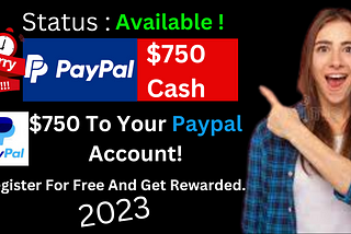 Get $750 your PayPal Account. paypal gift card code 2023!