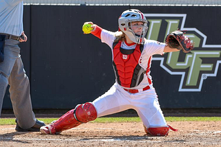 Small town girl, playing softball for a big time team, OSU