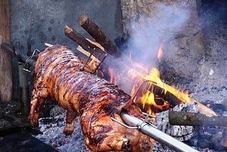 How to Roast a Whole Pig on a Spit the Balkan Way