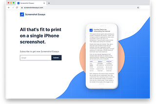 Screenshot Essays