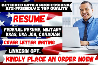 I will write federal resume, USA job, ksa, military, veteran, executive resume writing