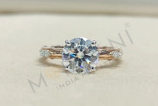 14K Gold Ring 2.03 Ct Moissanite Round Shape LR00266