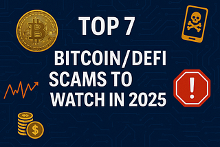 Top 7 Bitcoin/DeFi Scams to Watch in 2025: Fake Apps, Rug-Pulls, Pump-and-Dumps