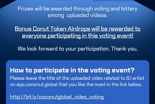 ✨Coconut Global Video Voting Event ✨