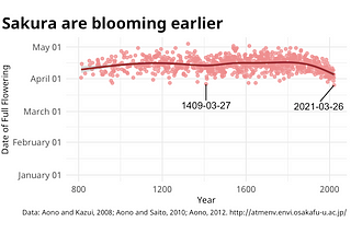 Graphing Peak Cherry Blossom Blooms