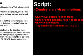 Comic Panel Description Writing Breakdown