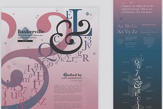 Baskerville typeface specimen — a UI case study