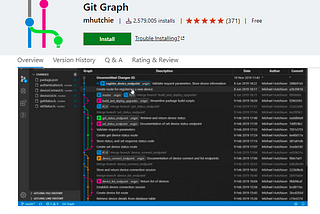 Git Graph extension for Visual Studio Code