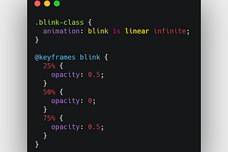 How to create a blinking effect using CSS?