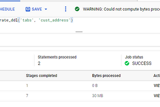 Use a Bigquery Stored Procedure to Extract Table DDL