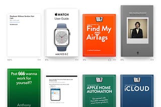 Screenshot of titles in my Books app