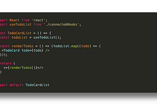 React connected hooks.