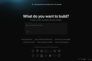 Bolt.new: An AI tool that
can build entire full stack applications directly in your browser
