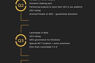 Announcing the Elonduck Roadmap!