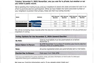 letter with my votingn record