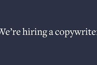 Senior Copywriter