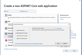 Adding authentication to an existing multi tier .Net Core application