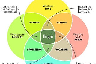 Ikigai (生き甲斐 ,“a reason for being”)