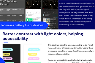 Dark-mode and the benefits for the user experience