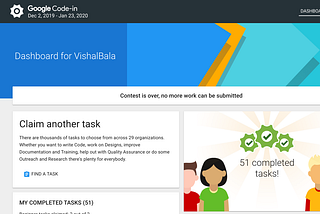 My experience with Google Code-In 2019