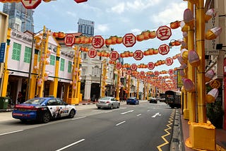 Photo by Author — The Approach to Chinatown — 兰州拉面 Chinatown, Singapore