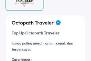 Top Up Octopath Traveler Murah via Pulsa