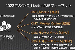 #CMC_Meetup をリブートしている話