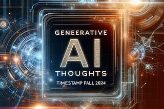 An AI-generated image that says “Geneerative AI Thoughts Timestamp Fall 2024” (yes, it did make a typo)