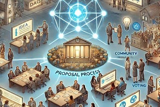 AI generated image depicting the proposal process in a DAG