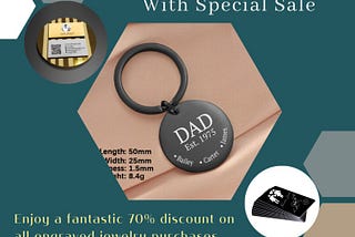 Enjoy a fantastic 70% discount on all engraved jewelry