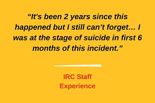 “It’s been 2 years since this happened but I still can’t forget… I was at the stage of suicide in…
