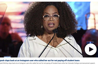 If I were on Oprah’s team…