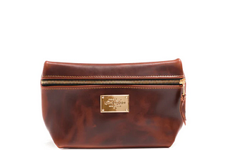 Smooth Leather Cosmetic Bag