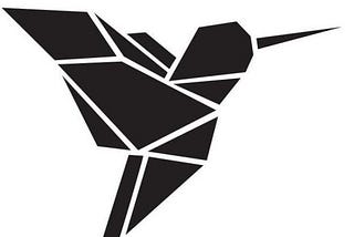 A black and white image of a bird made of geometrical figures. Artist : Meltem Degirmenci