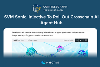 SVM Sonic, Injective crosschain AI agent hub roll out karne ja rahe hain