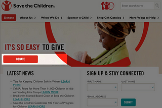 UX Review: Save The Children Website