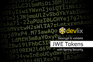 Showing a part of a JWE token and the title of the blog post.