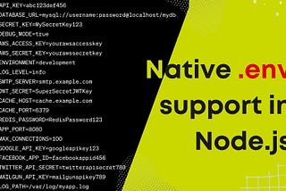 Native support of .env in Node.js
