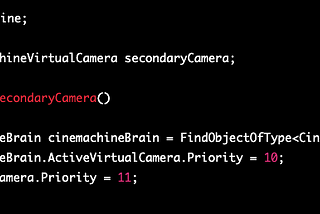 Switching Between Virtual Cameras in Unity / Cinemachine