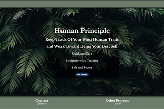 Human Principle Homepage