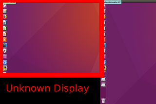 Unknown Display: A gap between 2 display screens