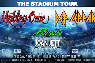 THE STADIUM TOUR TO ROCK MILLER PARK AUGUST 18, 2020