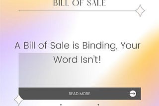 Bill of Sale